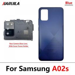 Original For Samsung Galaxy A02 A02S A03 Core A10S A03S Battery Door Housing Back Rear Cover With Camera Lens Cover Frame Holder