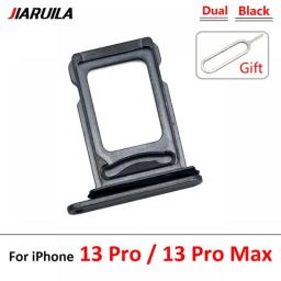 50Pcs，Original Dual Card For IPhone 13 Mini 13 Pro Max SIM Card Tray Slot Chip Drawer Holder Adapter Accessories Part + Pin
