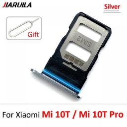 Original SIM Card Slot SD Card Tray Holder Adapter For Xiaomi Mi 10 10T Pro Lite Mi Note 10 / CC9 Pro Mobile Phone + Pin