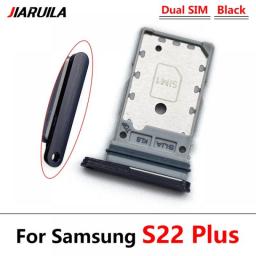 Original SIM Card Slot SD Card Tray Chip Drawer Holder Adapter Replacement For Samsung Galaxy S22 / S22 Plus / S22 Ultra + Pin