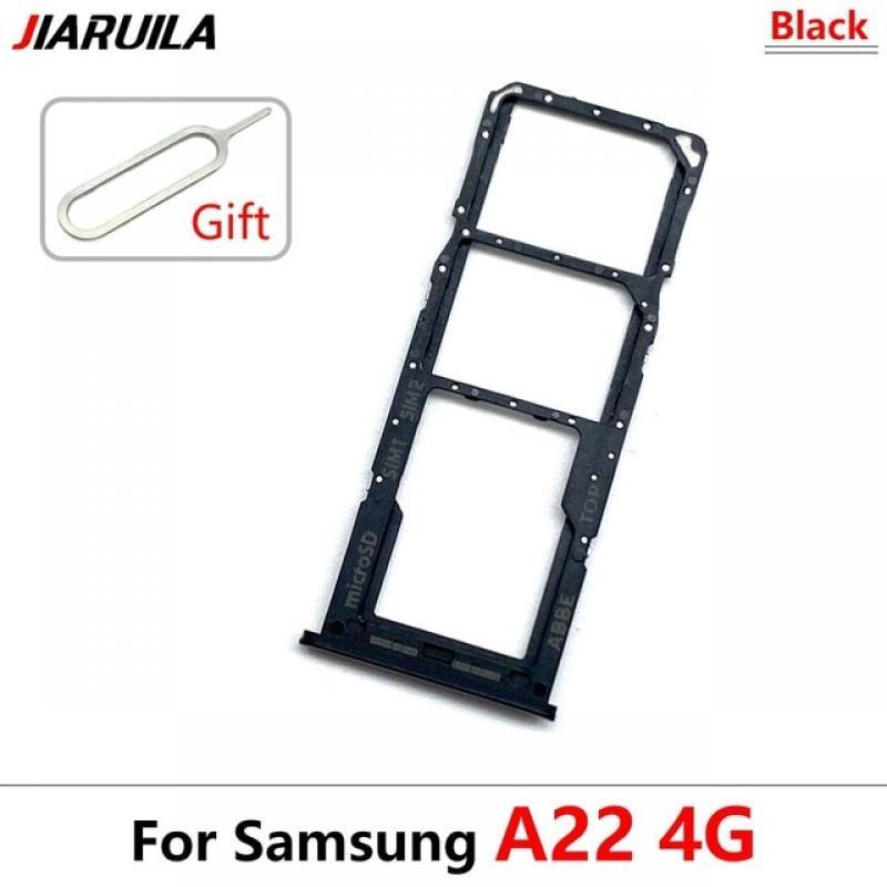 New Dual SIM Card Slot SD Card Tray Holder Adapter For Samsung Galaxy A22 A32 4G 5G Repair Parts
