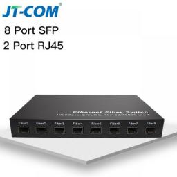 Gigabit Network SFP Fiber Switch 1000Mbps SFP Media Converter 8 SFP Fiber Port And 2 RJ45 Port 8G2E Fiber Ethernet Switch