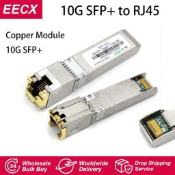 10G SFP+ To RJ45 Copper Module 10gb SFP RJ45 Module SFP SFP+-T 10GBase-T 30M Compatible For Cisco Mikrotik TP-Link D-Link Switch