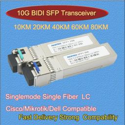 10G SFP WDM SFP+ Bidi 1270/R1330nm  3km,10KM,20km,40km,60km,80KM LC 10G Sfp Module 10G SFP Transceiver  10G Sfp Fiber Module 2pc