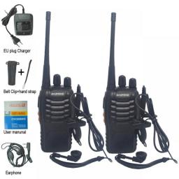 2Pcs/Lot Baofeng BF-888S Walkie Talkie Two-way Radio Set BF 888s UHF 400-470MHz 16CH Walkie-talkie Radios Transceiver