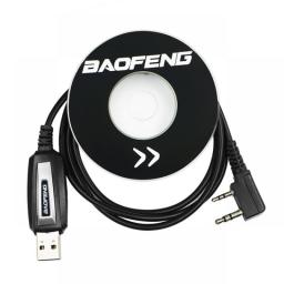 Baofeng USB Programming Cable With Driver CD For UV-5RE UV-5R Pofung UV 5R Uv5r 888S UV-82 UV-10R Two Way Radio Walkie Talkie
