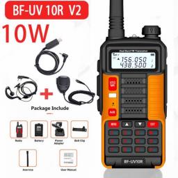 2023 BAOFENG 10W Portable High Power Walkie-Talkie UV-10R 50km  VHF UHF Dual Band Two Way CB Ham Radio Transceiver UV5R Upgraded