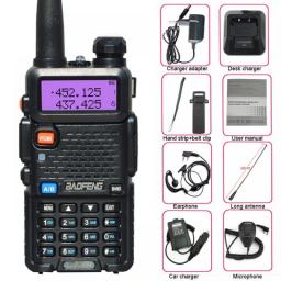 BaoFeng Walkie Talkie UV-5R Two Way CB Radio Upgrade Version Baofeng Uv5r 128CH 5W VHF UHF 136-174Mhz & 400-520Mhz