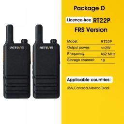 15mm Ultra-thin Mini Walkie Talkie Retevis RT622P Type C Charge VOX Walkie-talkies PMR446 Profesional Portable Two-way Radio Ht