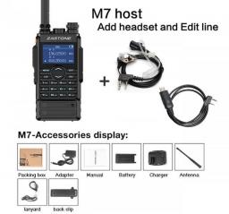 Zastone M7 Walkie Talkie VHF UHF Portatile Radio 5w Walkie Talkie 2600Mah Battery Two Way Radio FM Ham 136-174 400-480Mhz