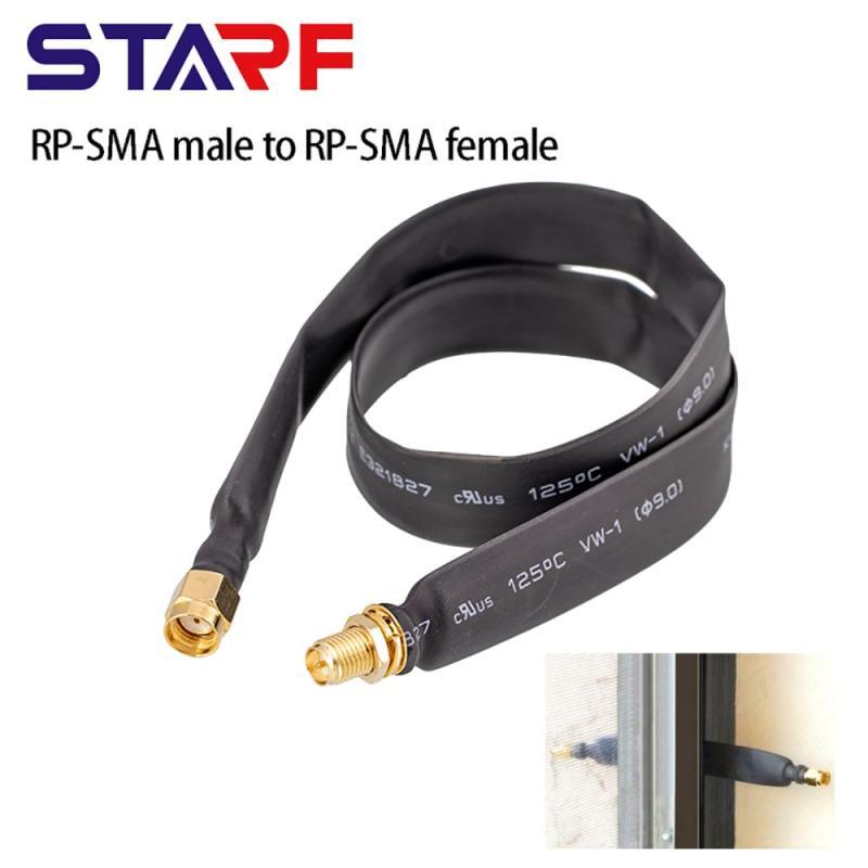 40cm Flat Coaxial Extension Pigtail RP-SMA Male To RP-SMA Female Cable For 802.11ac, 802.11n, 802.11g，802.11b WiFi Adapters