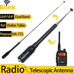 Handheld Telescopic Antenna UHF/VHF Two Way Radio Antenna For YAESU BaoFeng TONGFA TYT Walkie Talkie Nagoya NA-773 SMA-Female