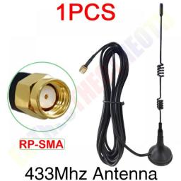 EOTH 1 2PCS 433mhz Antenna SMA Male Female 12dbi HIGH-Gain IOT Antena Magnetic Base Sucker  3 Meters Extension Cable