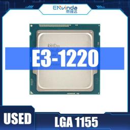 Used Original Intel Xeon E3 1220 3.1GHz 5 GT/s Quad-Core CPU E3-1220 Processor SR00F LGA 1155 Support B75 Motherboard