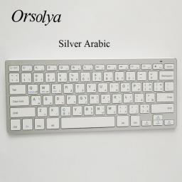 Mini Bluetooth Keyboard Ultra Thin Portable Wireless Keyboard Russian/Spanish/Arabic/Hebrew Layout For Tablet/iPad/Laptop/Phone