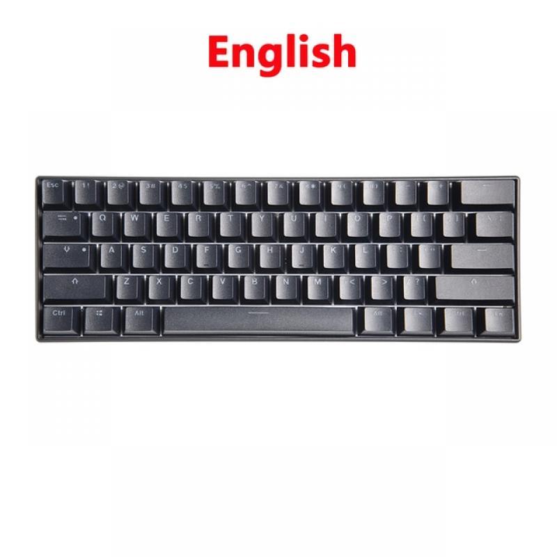 62 Keys Mechanical Keyboard Brazilian Russian Spanish French German Korean English 60% Mini Color Backlit Wired Gamer Keyboard