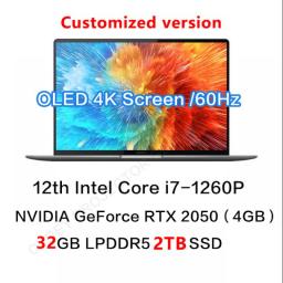 Xiaomi Book Pro 16 Laptop 2022 Intel I7-1260P/i5-1240P RTX 2050 16/32GB RAM 512G/1TB SSD 16Inch 4K OLED Touch Screen Mi Notebook