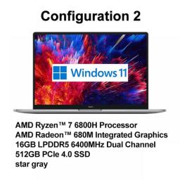 【MOSCOW STOCK】Xiaomi Laptop RedmiBook Pro 15 Ryzen R5-6600H/R7 6800H RTX 2050 AMD 6000 16G 512GB 15.6