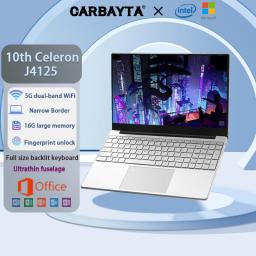 CARBAYTA Intel Celeron 111th N5095 Windows 10 11 Ram 16GB Rom 512GB 1TB 2TB SSD Computer 2.4G/5.0G Wifi Bluetooth Gaming Laptop