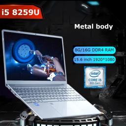 Intel Core I5 8259U Gaming Laptop 15.6 Inch Portable Win 10 Notebook Computer 8G/16G DDR4 RAM 128G-1TB SSD With Backlit Keyboard