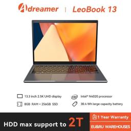 Adreamer LeoBook 13 Laptop 13.3-inch Intel Celeron N4020 LPDDR4 8GB 1T SSD Windows 10 Computer 2.5K IPS UHD Display Notebook