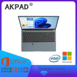AKPAD 15.6-inch IPS Screen 16GB RAM  256GB 1TB  2TB SSD Intel Celeron N5095 Business Netbook Windows 10 11 Pro Gaming Laptop