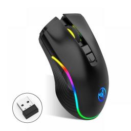 HXSJ 2.4G Wireless Gaming Mouse USB Rechargeable Optical RGB Glow 7 Buttons 2400DPI With TYPE-C Mice For Laptop PC Office Home
