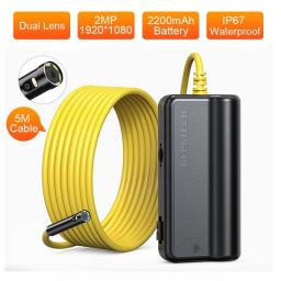 DEPSTECH Dual Lens 2MP 5MP Wireless Endoscope Camera Snake Inspection Zoomable Camera WiFi Borescope For Android & IOS Tablet