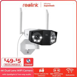 Reolink Duo 2 WIFI Camera 4K Dual Lens Outdoor Security Protection Person Vehicle Pet Detect Security Camera CCTV IP Camera