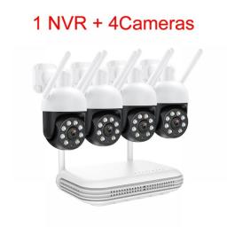 Techage H.265 8CH 4MP Wireless Camera System Humanoid Auto Tracking Smart AI PTZ Camera Two-way Audio Mini WiFi Surveillance Set