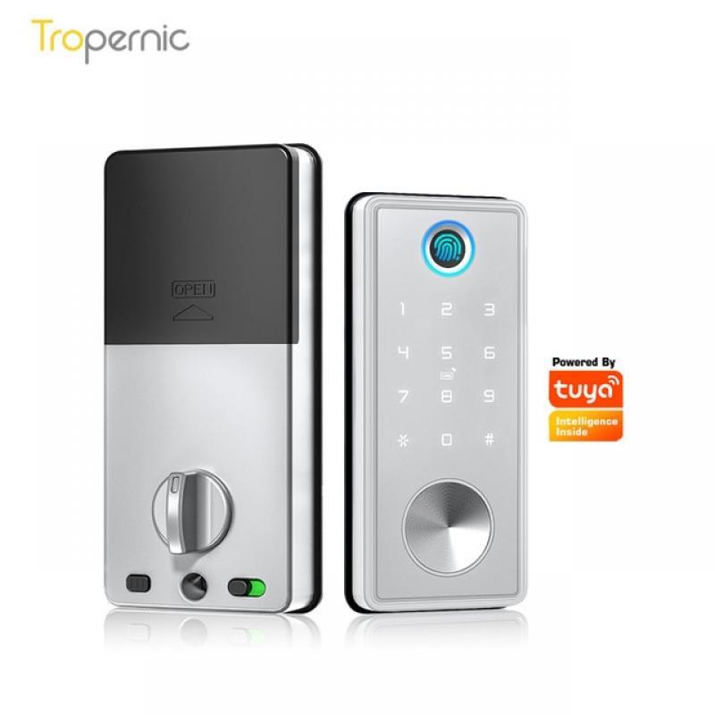 Fechadura Eletronica Smart Door Lock Deadbolt Digital Tuya Wifi App Fingerprint Keyless Entry Keypad Electronic Locks
