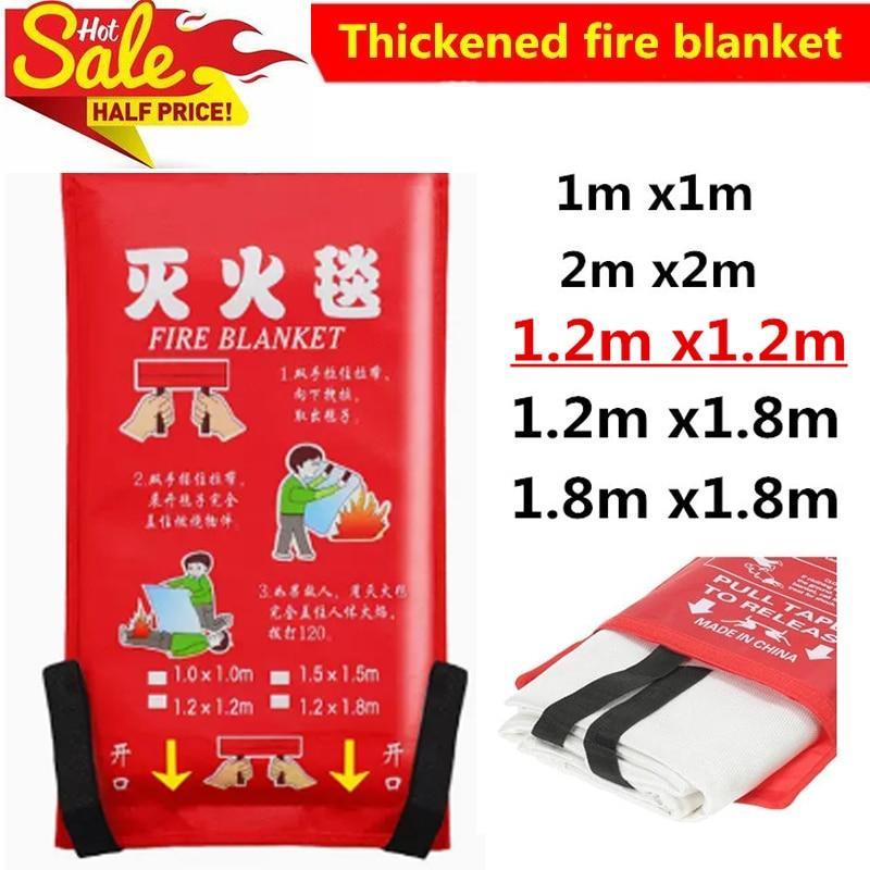 VITCOCO Fire Blanket Fire Retardant Blanket Glass Fiber Fire Fighting Equipment Emergency Rescue Escape Kitchen Household