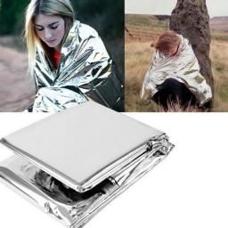 VITCOCO 21*16cm Silver Multi Functional First-aid PET Insulation Blanket Survival Blanket Sunscreen Blanket Emergency Blanket