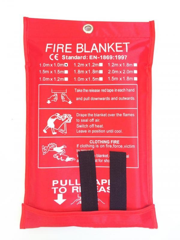 1M x 1M Sealed Fire Blanket Home Safety Fighting Fire Extinguishers Tent Boat Emergency Survival Fire Shelter Safety Cover