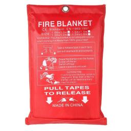 ZK40 Dropshipping 1M X 1M Verzegelde Fire Deken Thuis Veiligheid Vechten Brandblussers Tent Boot Emergency Survival Veiligheid