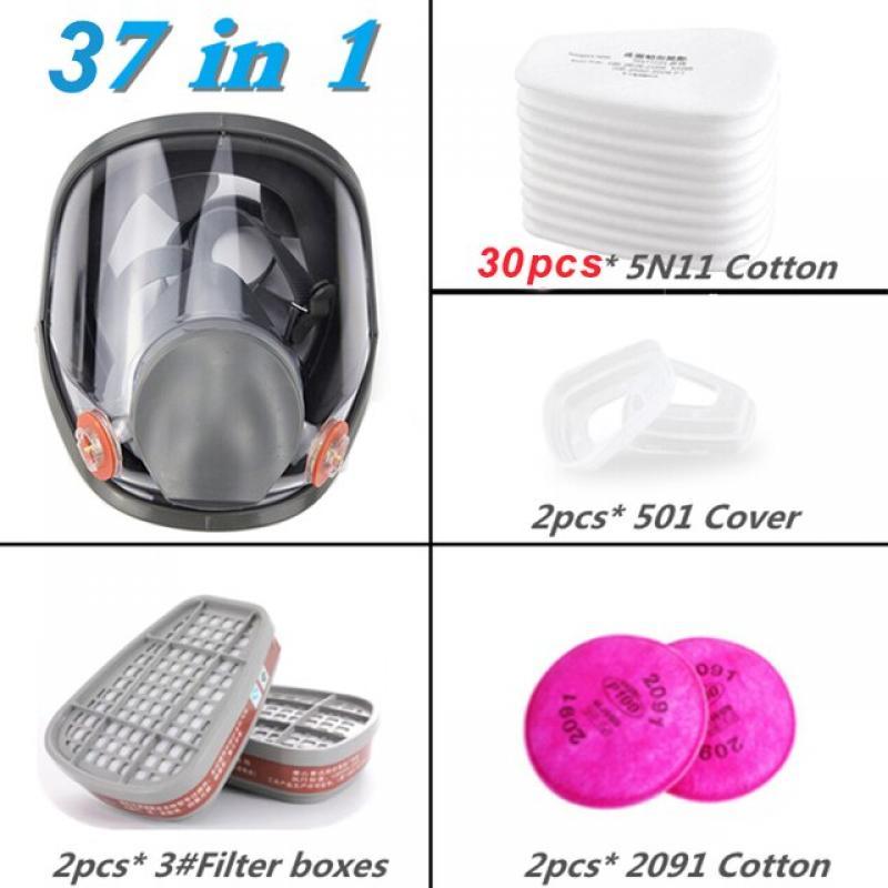 6800 Gas Mask Anti-Fog Full Face Respirator Industrial Painting Spraying Respirator Safety Work Filter Formaldehyde Protection