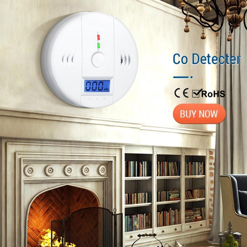 CO Sensor High Sensitive Wireless Carbon Monoxide Poisoning Smoke Detector Warning Alarm Detector LCD Indicator for Home