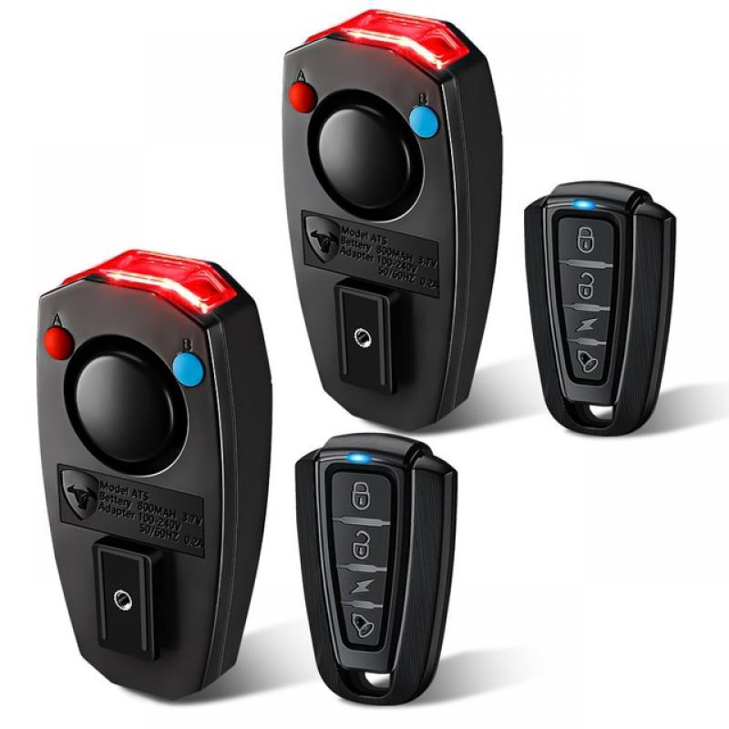 Camaroca Bicycle Burglar Alarm Taillight Smart Brake Sensing Wireless Waterproof Remote Control USB Charge Bike Rear Light Horn