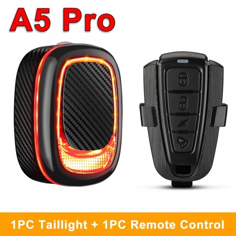 Hollarm Bicycle Alarm Taillight Burglar Bike Light USB Charging Smart Auto Brake Sensing Remote Control Waterproof Bicycle Lamp