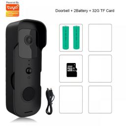 TuyaSmart Wireless Video Doorbell Waterproof Night Vision Home Security 1080P FHD Camera Digital Visual Intercom WIFI Door Bell