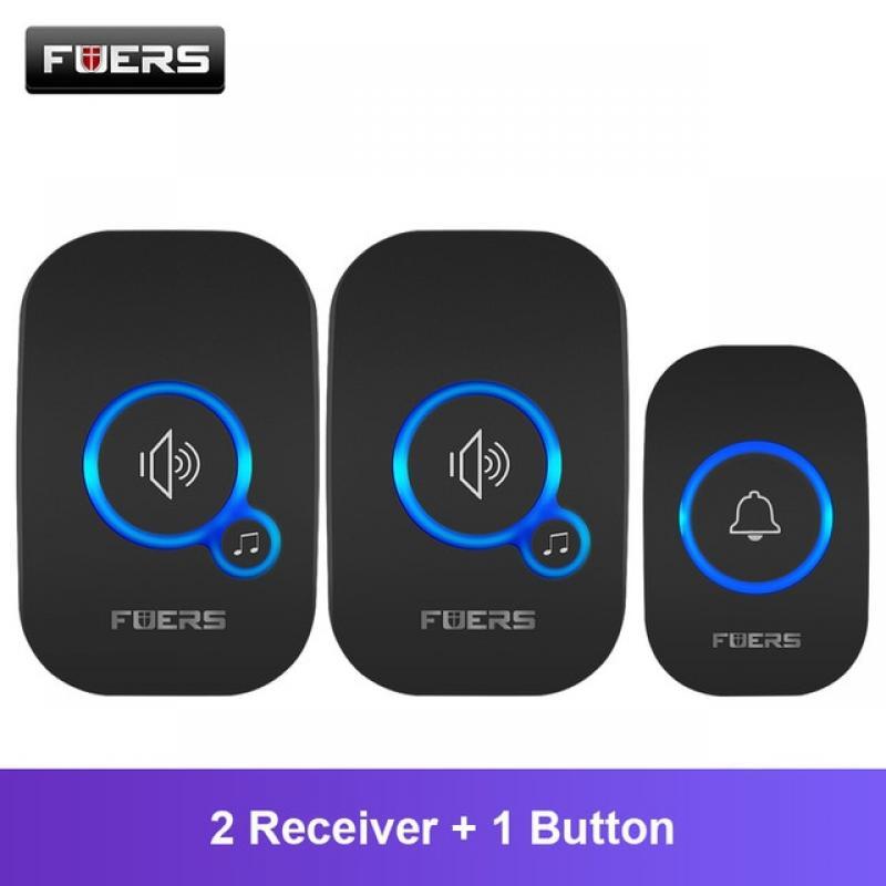 Fuers M557 Doorbell Waterproof Wireless Chime Home Doorbell  Intelligent 32 Songs Smart Doorbell Alarm With Battery