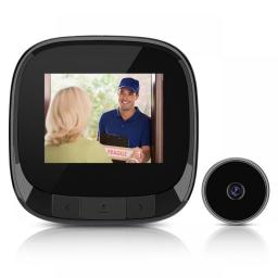 Camaroca 2.4 Inch Camera Doorbell Night PIR Peephole  90° LCD Auto Storage Viewer Outdoor Smart Cat Eye Home Electronic Peephole