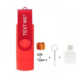 TEXT ME High Speed USB Flash Drive OTG Pen Drive 64GBUsb Stick 32GB 16GB 8GB Pendrive Flash Disk For Android Micro/PC/Car/TV