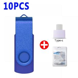 10pcs/lot Usb 2.0 Flash Drive 64gb Memory Stick 8gb 4gb Pendrive 16gb Metal U Disk OTG Pen Drive 32gb Free Logo Meeting Gifts
