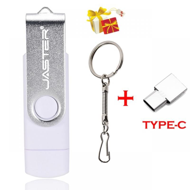 JASTER USB flash drives 3in1 OTG High speed U disk 64GB Rotatable Memory stick Free TYPE-C Adapter Business gift Micro USB Stick