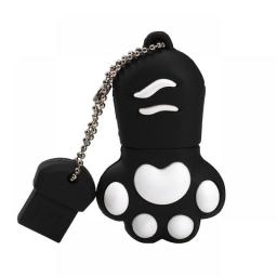 Cartoon Cat Paw Pen Drive 64GB Free Key Chain Pendrive 32GB Red USB Flash Drive 16GB 8GB 4GB Cute New Memory Stick Free Shipping