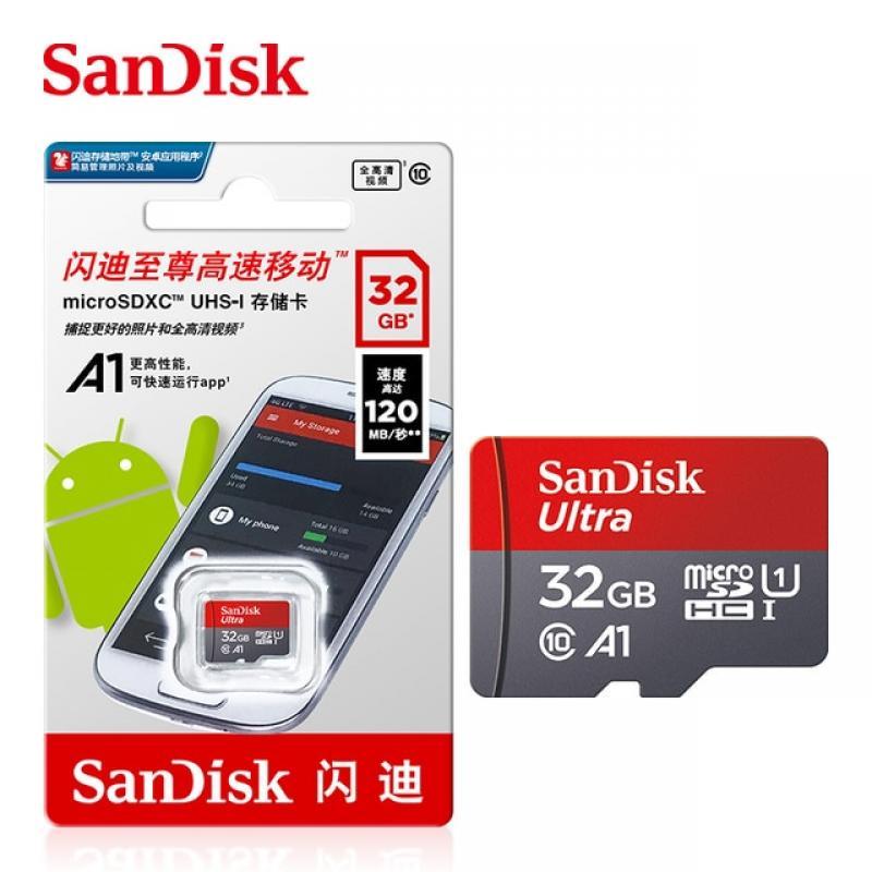 SanDisk 100% Original Memory Card 128GB 64GB 32GB A1 Micro TF SD Card Class 10 UHS-1 Flash Card for Samrtphone/PC