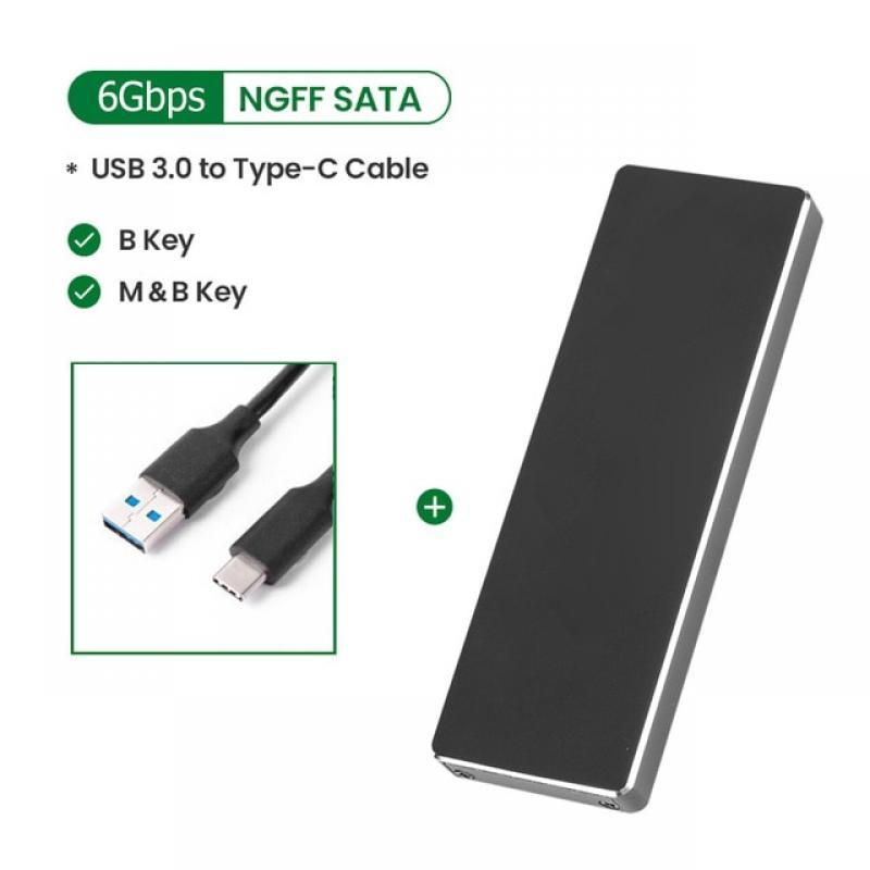 M2 SSD Case NVME SATA Dual Protocol M.2 to USB Type C 3.1 SSD Adapter for NVME PCIE NGFF SATA SSD Disk Box M.2 SSD Case