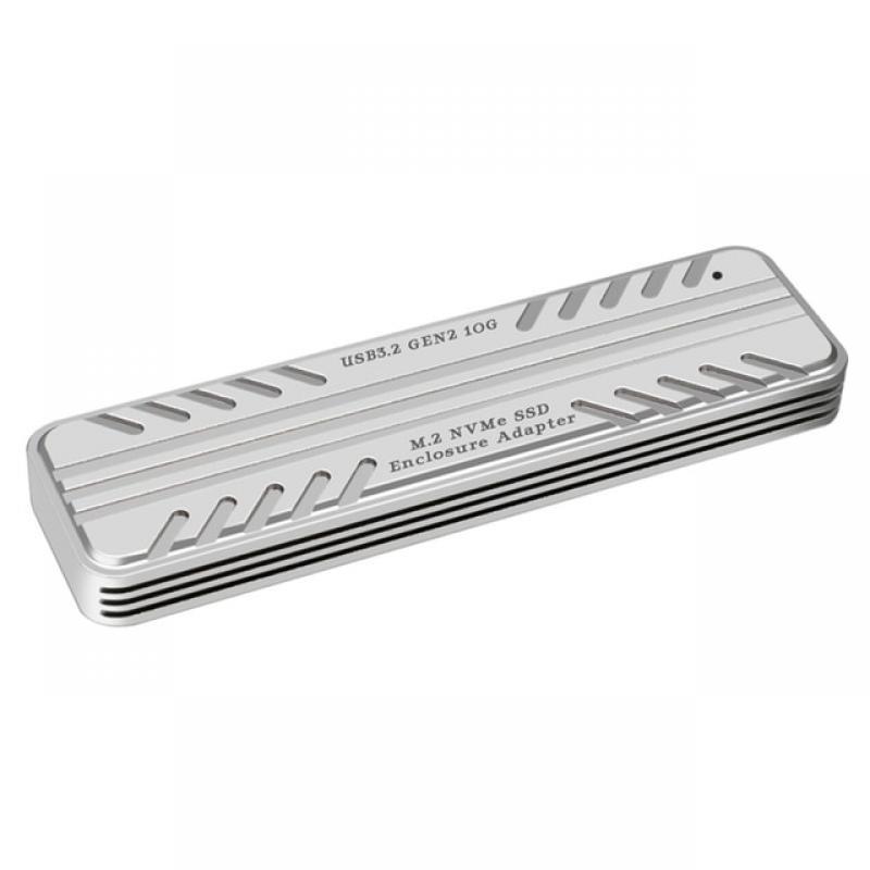 M.2 NVMe Solid State Drive External Enclosure 10Gbps HDD Storage Box USB 3.2 Gen2 Hard Drive Case for SSD 2230/2242/2260/2280