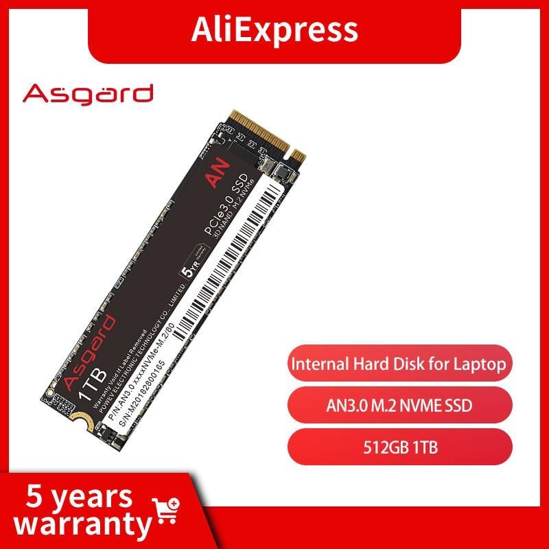 Asgard  M.2 SSD M2 512gb PCIe NVME 512GB 1TB 2TB Solid State Drive 2280 Internal Hard Disk for Laptop  Cache